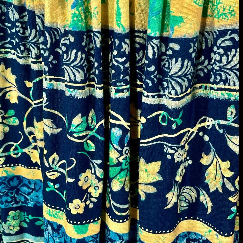 ▪️VTG▪️STONEBRIDGE▪️Pleated Foral Boho Maxi Skirt - Picture 4 of 5